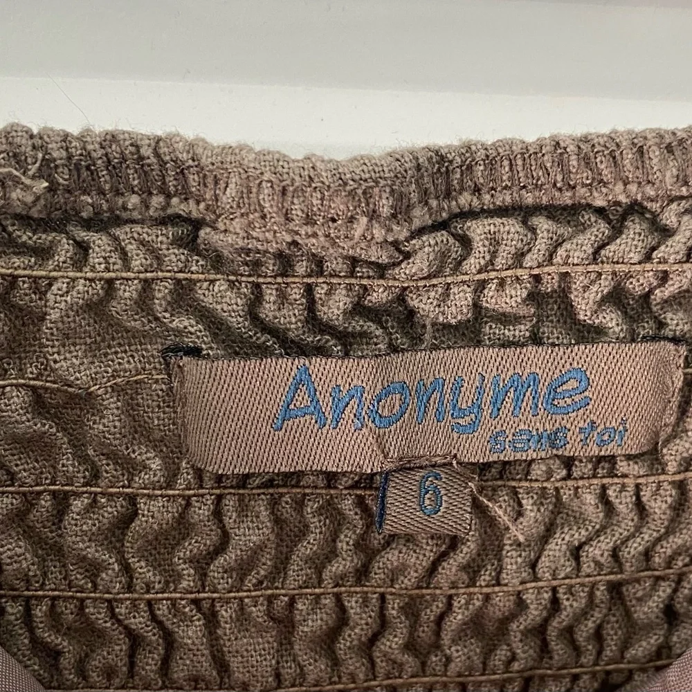 Sleeveless Brown Midi Dress Size 6 Fairy Peasant Prairie Cottagecore - Picture 4 of 8